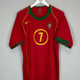 Shop 2004/05 PORTUGAL FIGO #7 HOME SHIRT (M) NIKE, classic football shirts, vintage football shirts & retro soccer jerseys at Cult Kits