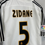 Shop 2003/04 REAL MADRID ZIDANE #5 HOME SHIRT (XL) ADIDAS, classic football shirts, vintage football shirts & retro soccer jerseys at Cult Kits