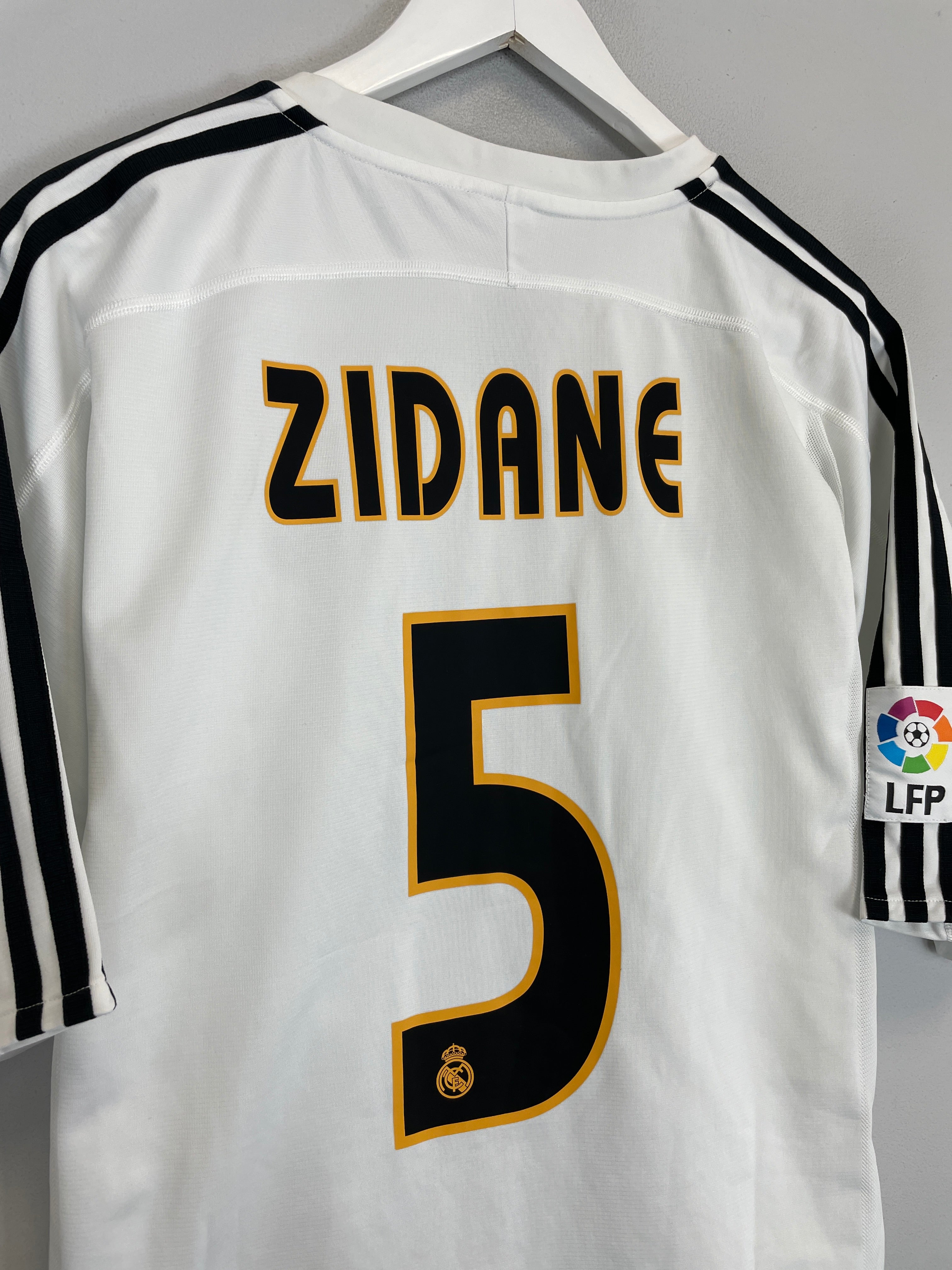 Shop 2003/04 REAL MADRID ZIDANE #5 HOME SHIRT (XL) ADIDAS, classic football shirts, vintage football shirts & retro soccer jerseys at Cult Kits