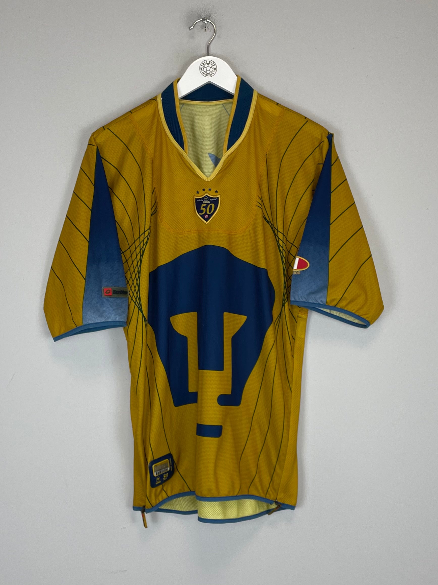 Shop 2003/04 UNAM PUMAS *50 YEARS* SPECIAL SHIRT (M) LOTTO, classic football shirts, vintage football shirts & retro soccer jerseys at Cult Kits