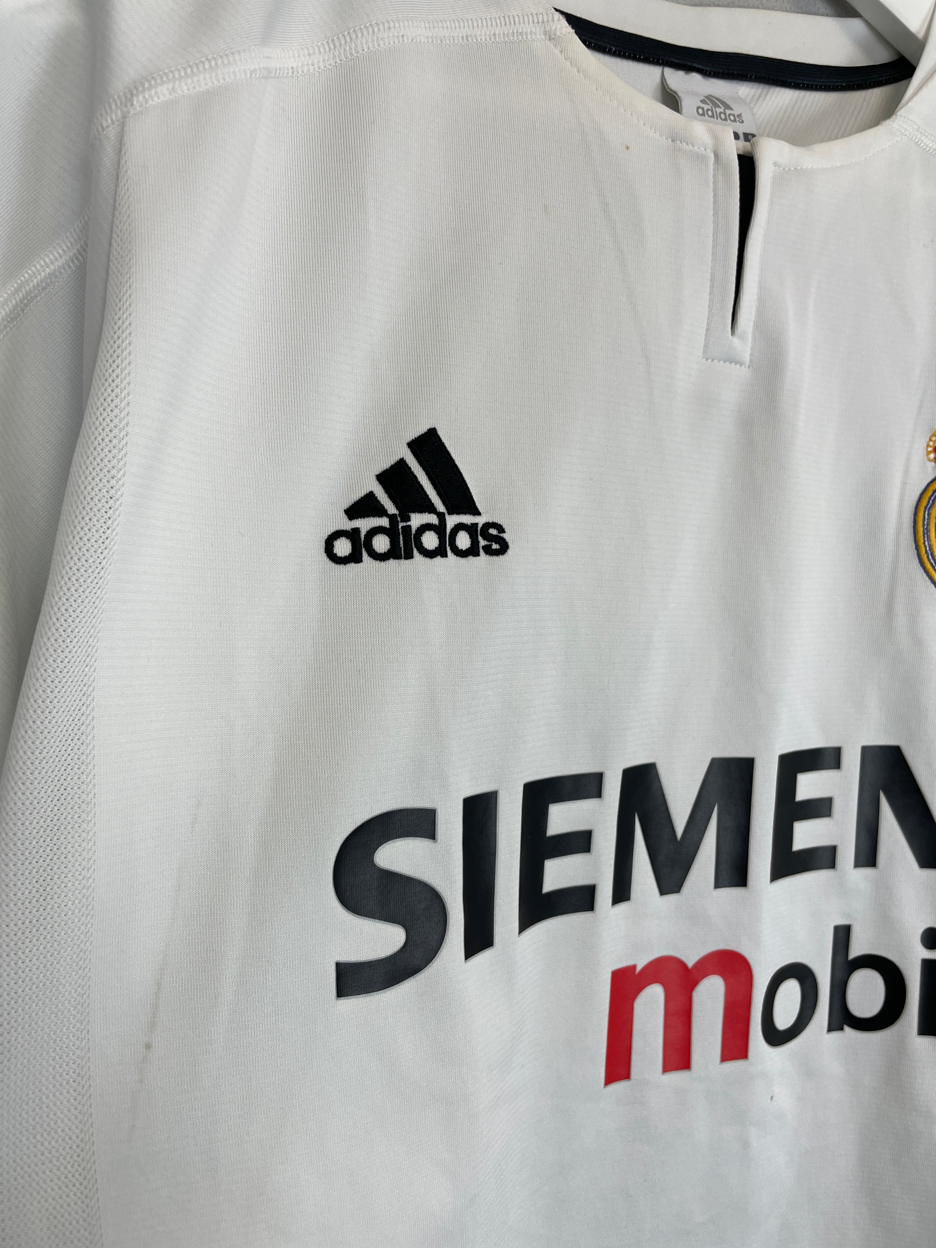 Shop 2003/04 REAL MADRID ZIDANE #5 HOME SHIRT (XL) ADIDAS, classic football shirts, vintage football shirts & retro soccer jerseys at Cult Kits