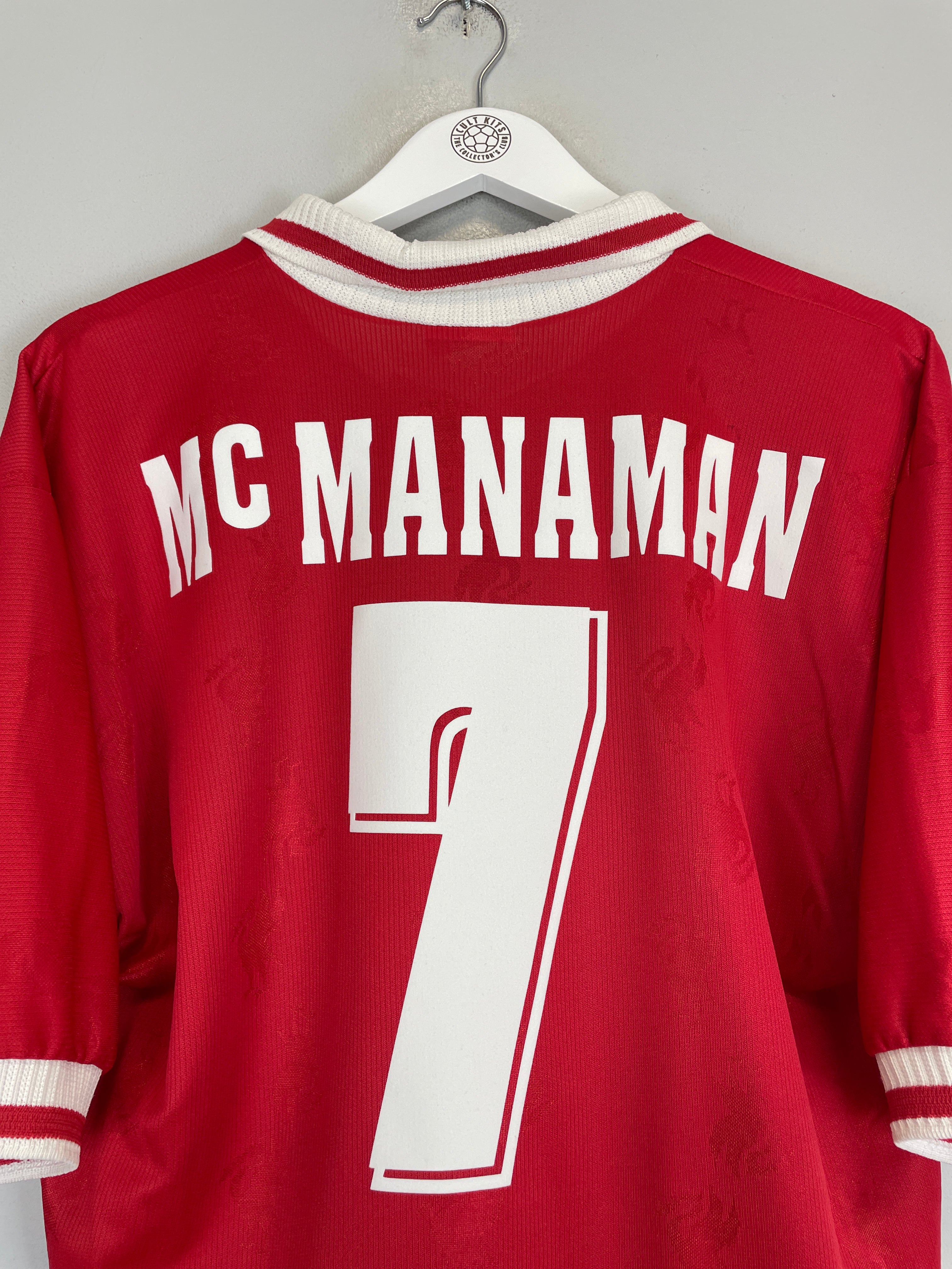 Shop 1996/98 LIVERPOOL MCMANAMAN #7 HOME SHIRT (XXL) REEBOK, classic football shirts, vintage football shirts & retro soccer jerseys at Cult Kits