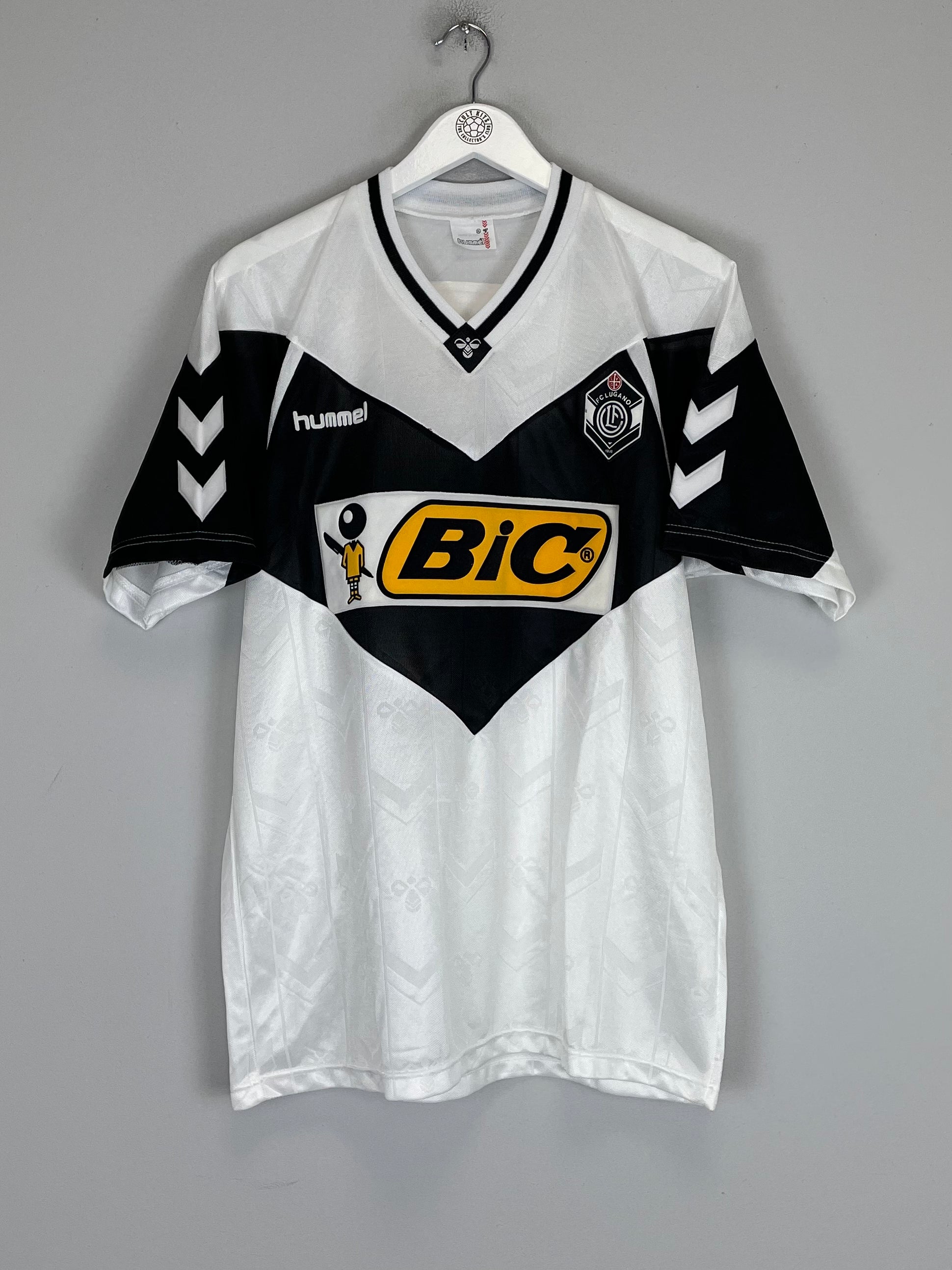 Shop 1990/93 FC LUGANO *MINT* HOME SHIRT (XL) HUMMEL, classic football shirts, vintage football shirts & retro soccer jerseys at Cult Kits