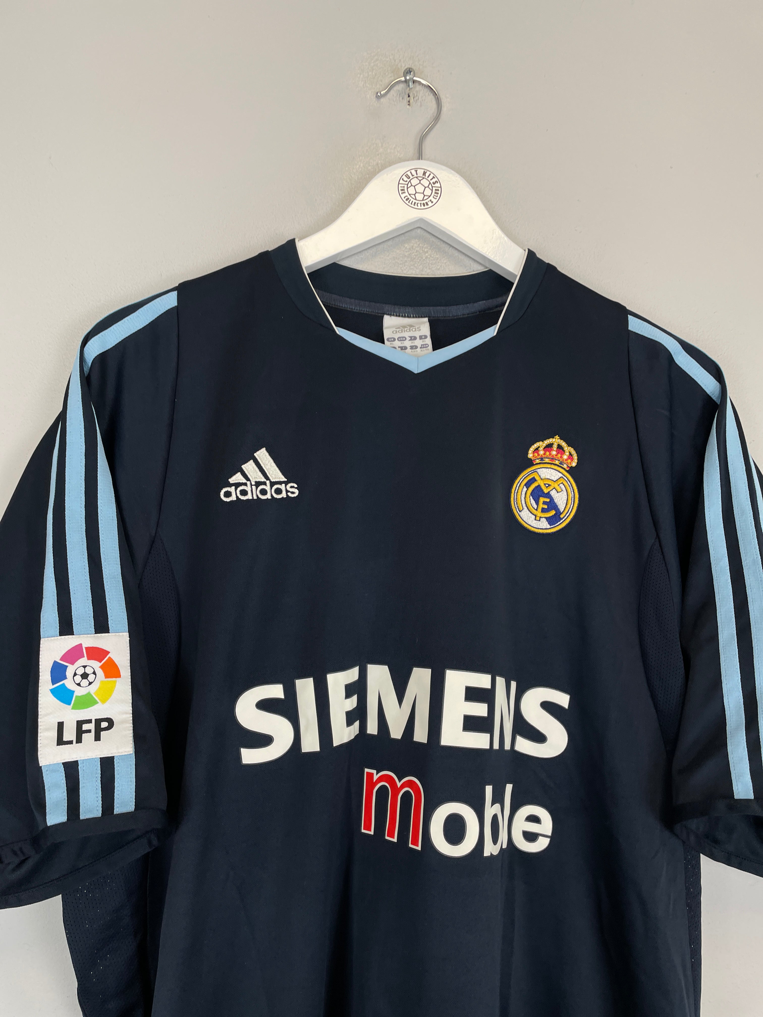 Shop 2003/04 REAL MADRID ZIDANE #5 AWAY SHIRT (XL) ADIDAS, classic football shirts, vintage football shirts & retro soccer jerseys at Cult Kits