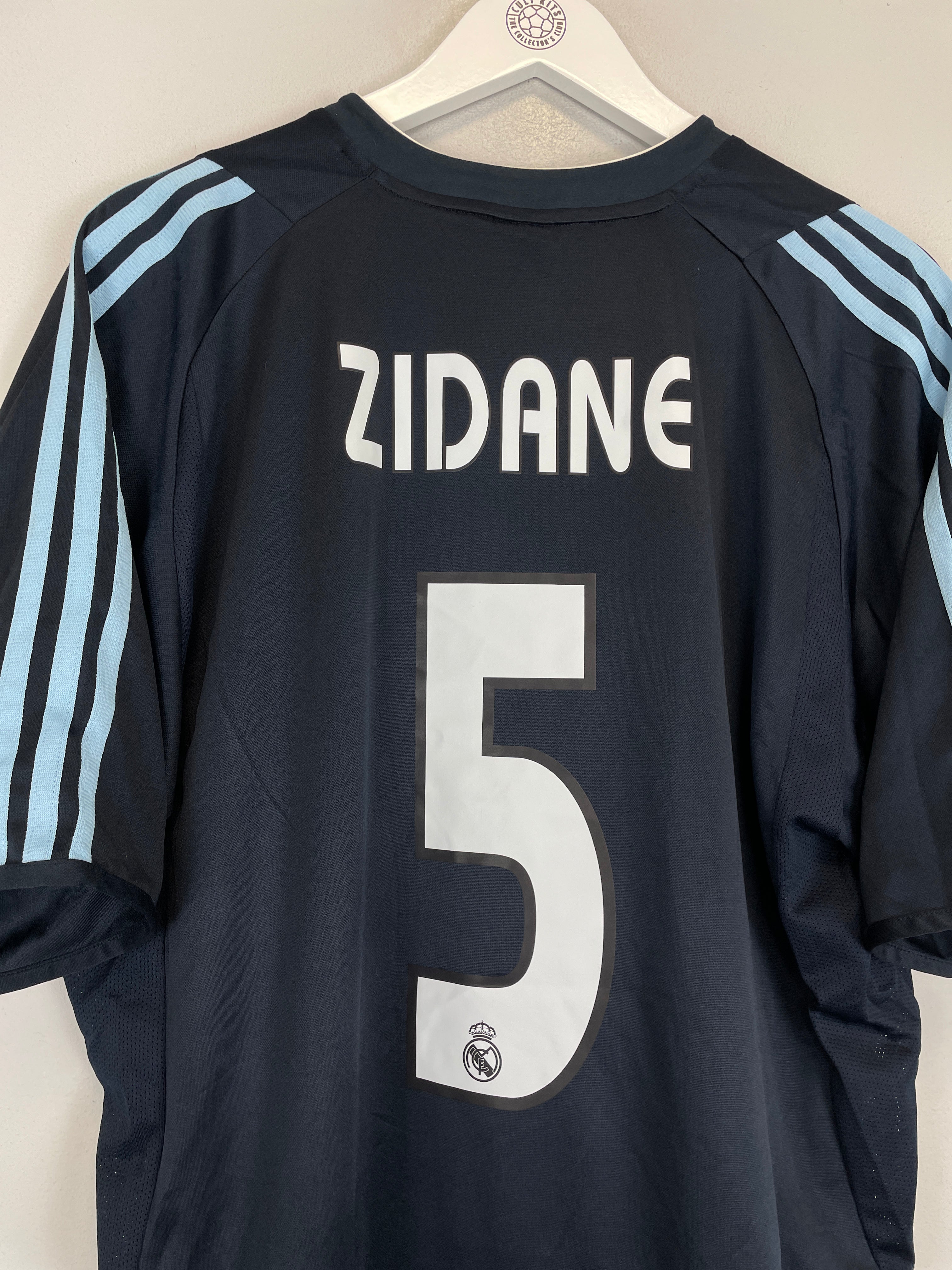 Shop 2003/04 REAL MADRID ZIDANE #5 AWAY SHIRT (XL) ADIDAS, classic football shirts, vintage football shirts & retro soccer jerseys at Cult Kits