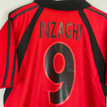 Shop 2001/02 AC MILAN INZAGHI #9 THIRD SHIRT (M) ADIDAS, classic football shirts, vintage football shirts & retro soccer jerseys at Cult Kits