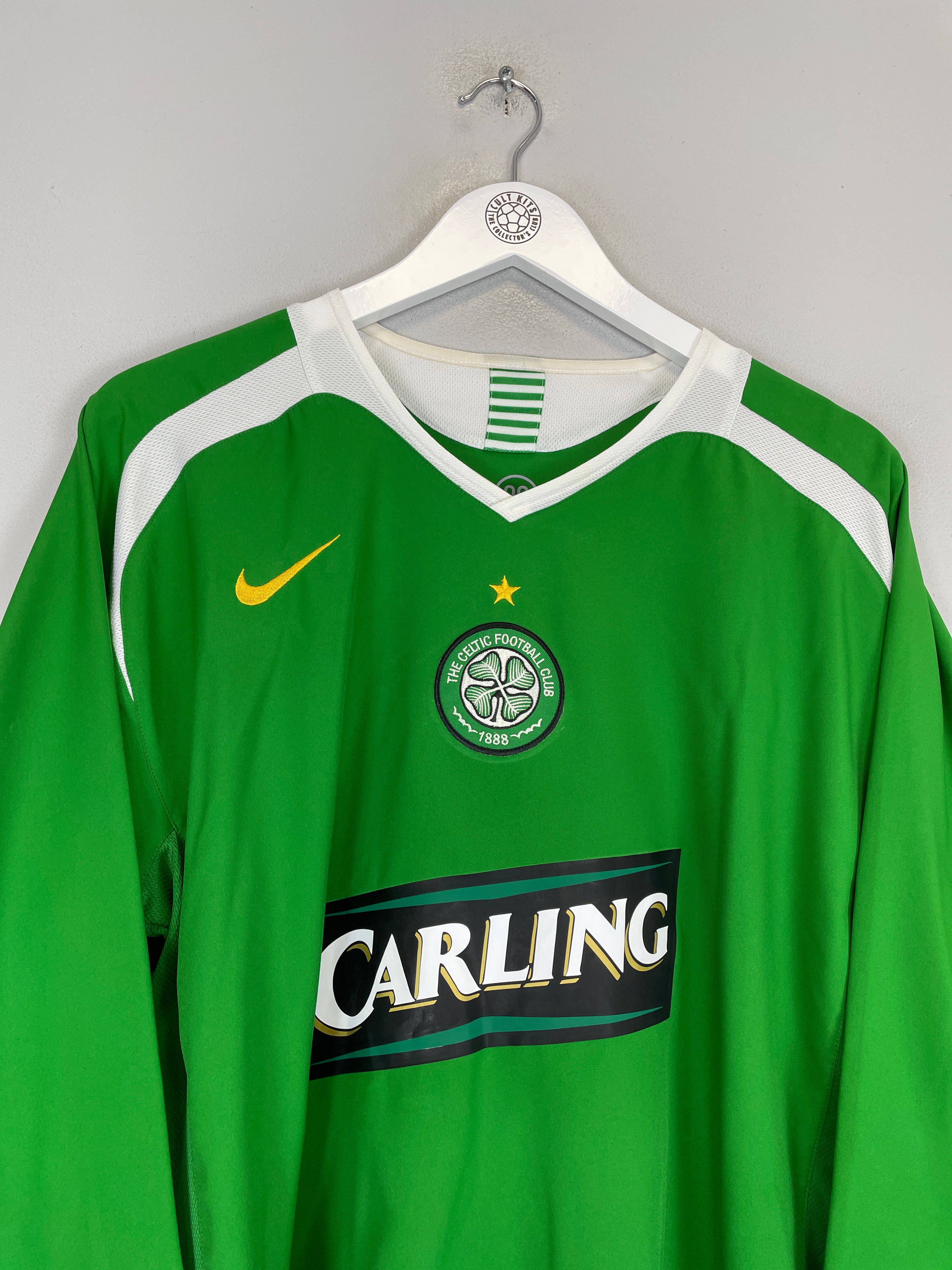 Shop 2005/06 CELTIC NAKAMURA #25 L/S AWAY SHIRT (XL) NIKE, classic football shirts, vintage football shirts & retro soccer jerseys at Cult Kits