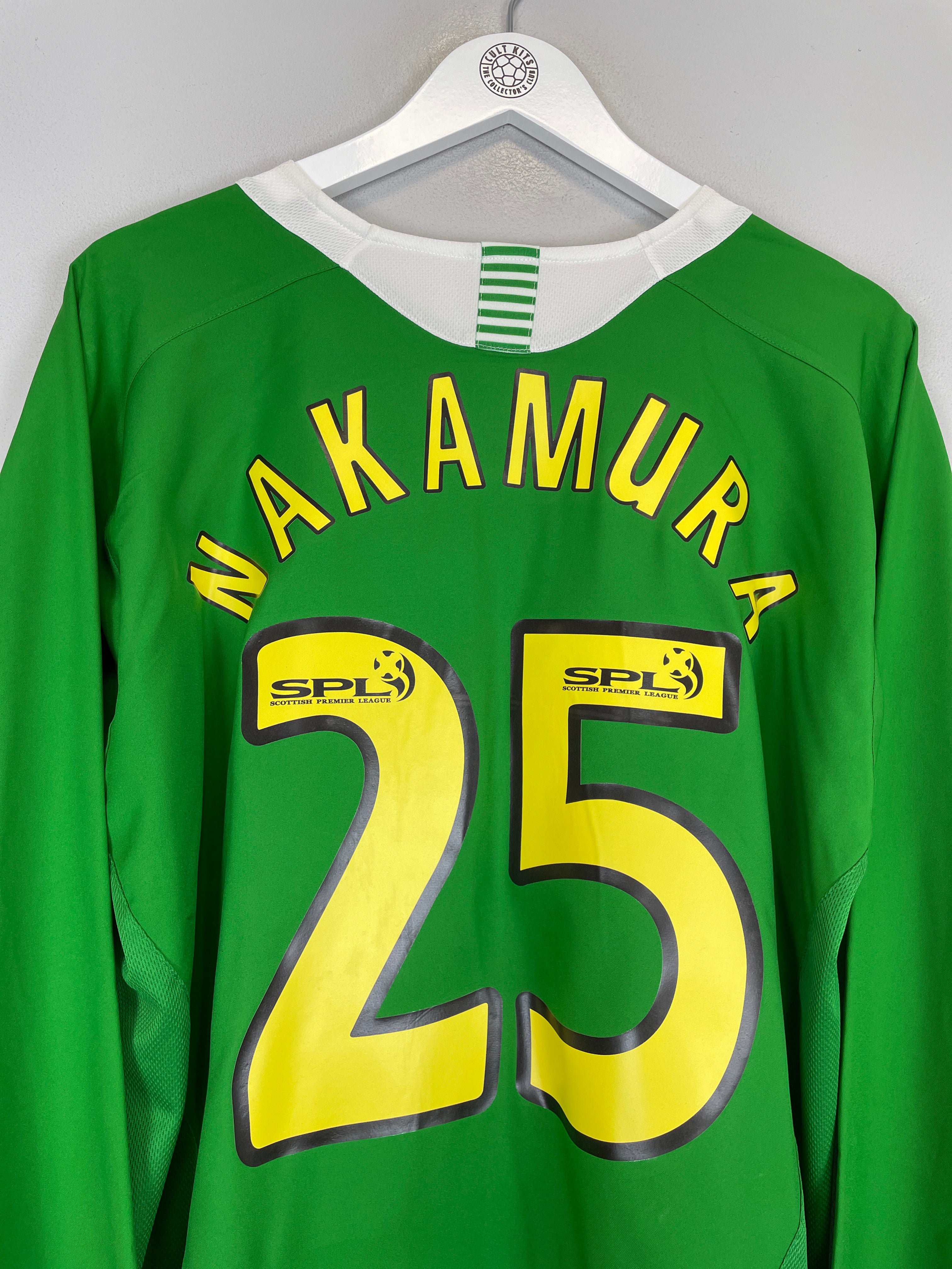 Shop 2005/06 CELTIC NAKAMURA #25 L/S AWAY SHIRT (XL) NIKE, classic football shirts, vintage football shirts & retro soccer jerseys at Cult Kits