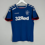 Shop 2018/19 RANGERS TRAINING SHIRT (S) HUMMEL, classic football shirts, vintage football shirts & retro soccer jerseys at Cult Kits