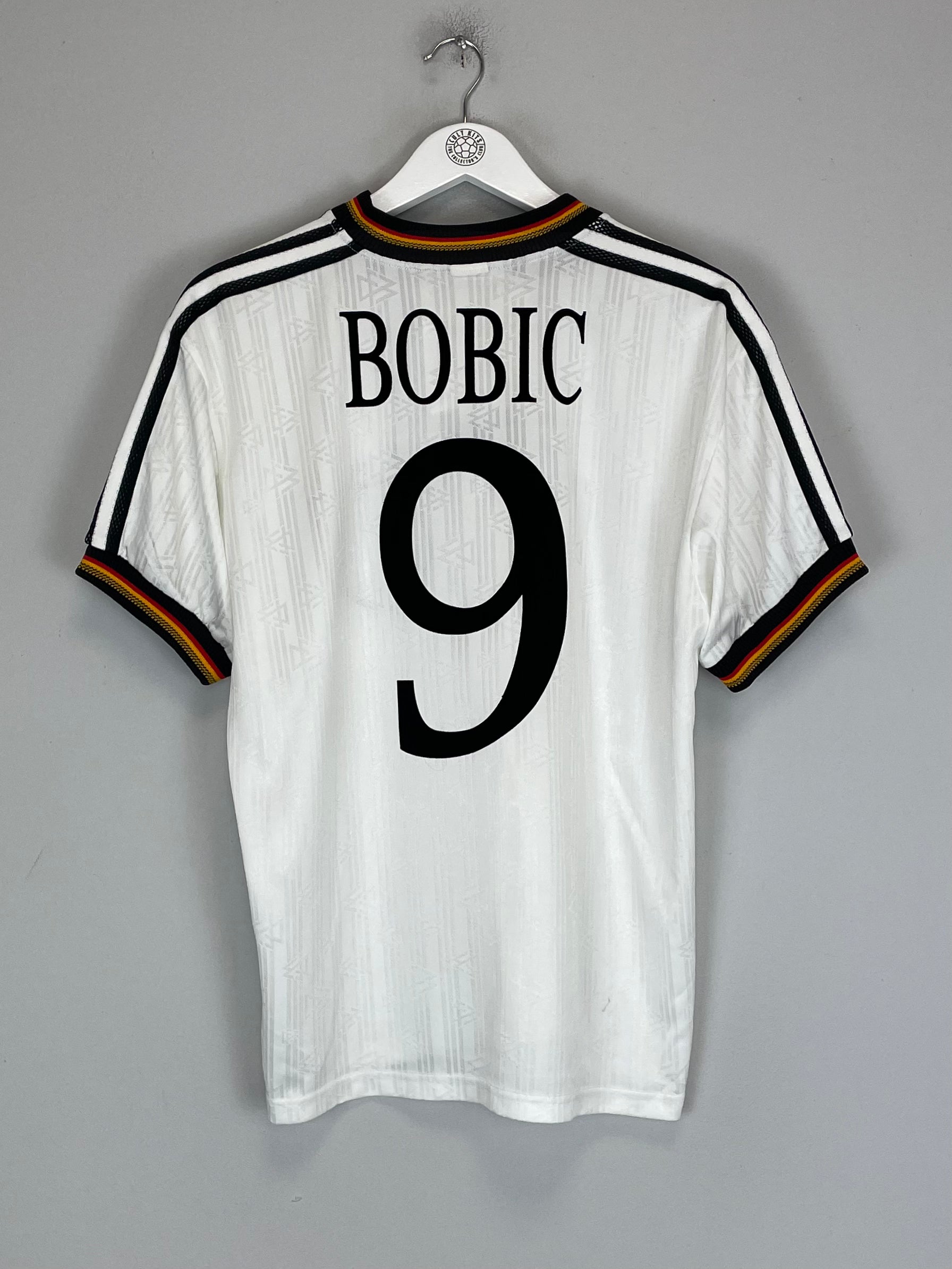 Shop 1996/98 GERMANY BOBIC #9 HOME SHIRT (S) ADIDAS, classic football shirts, vintage football shirts & retro soccer jerseys at Cult Kits