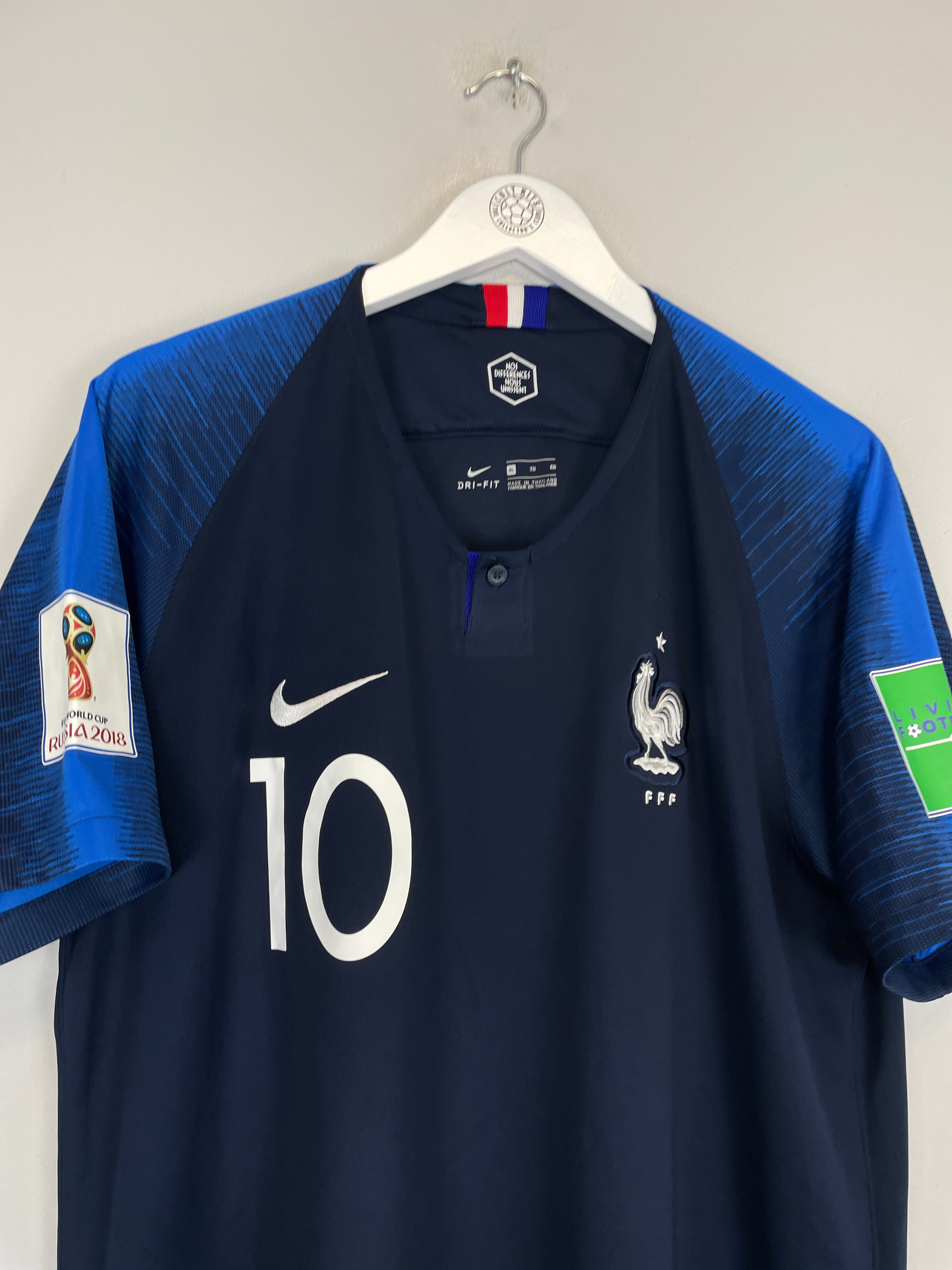 Shop 2018/19 FRANCE MBAPPE #10 HOME SHIRT (XL) NIKE, classic football shirts, vintage football shirts & retro soccer jerseys at Cult Kits