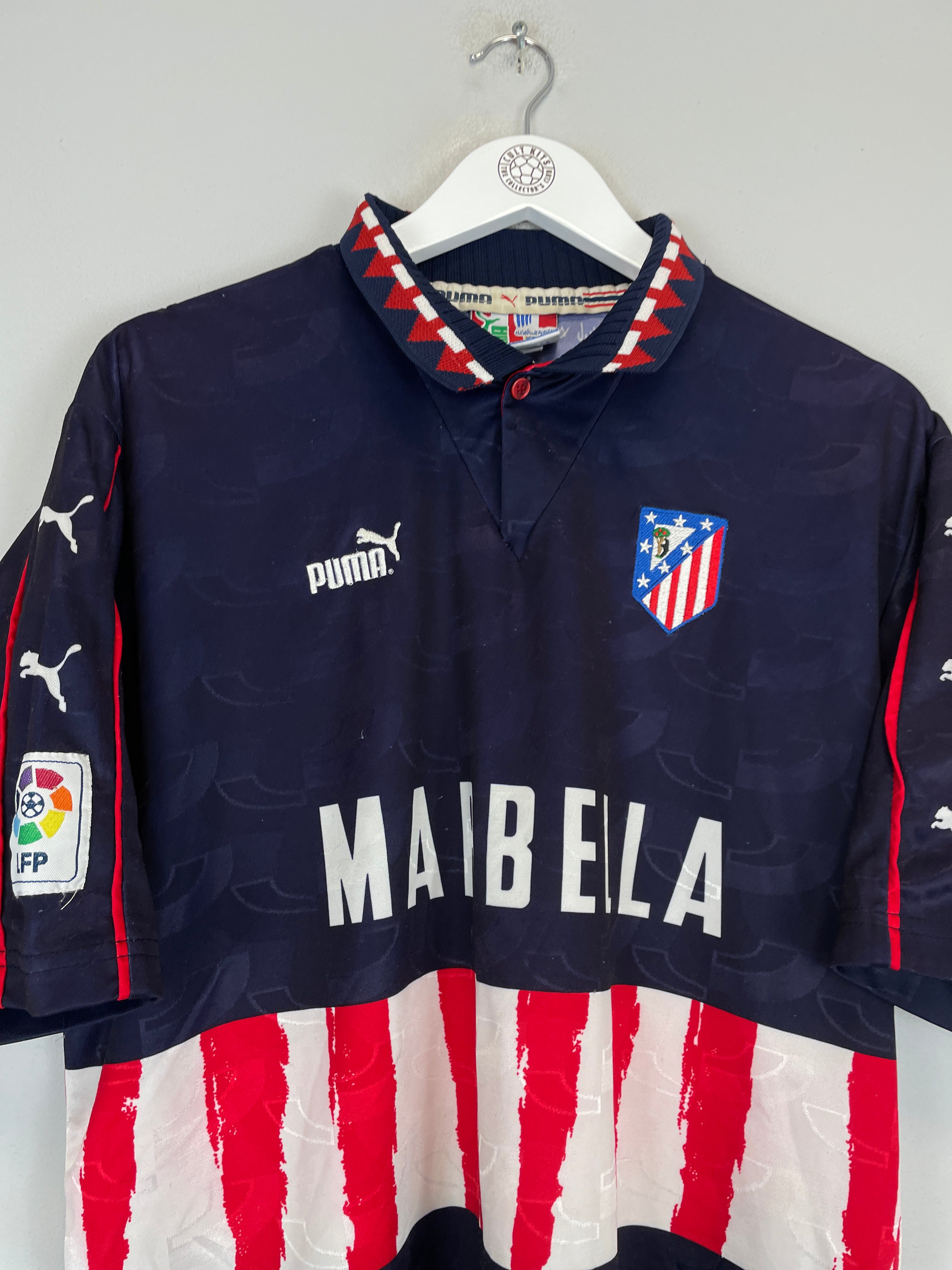 Shop 1997/98 ATLETICO MADRID AWAY SHIRT (L) PUMA, classic football shirts, vintage football shirts & retro soccer jerseys at Cult Kits