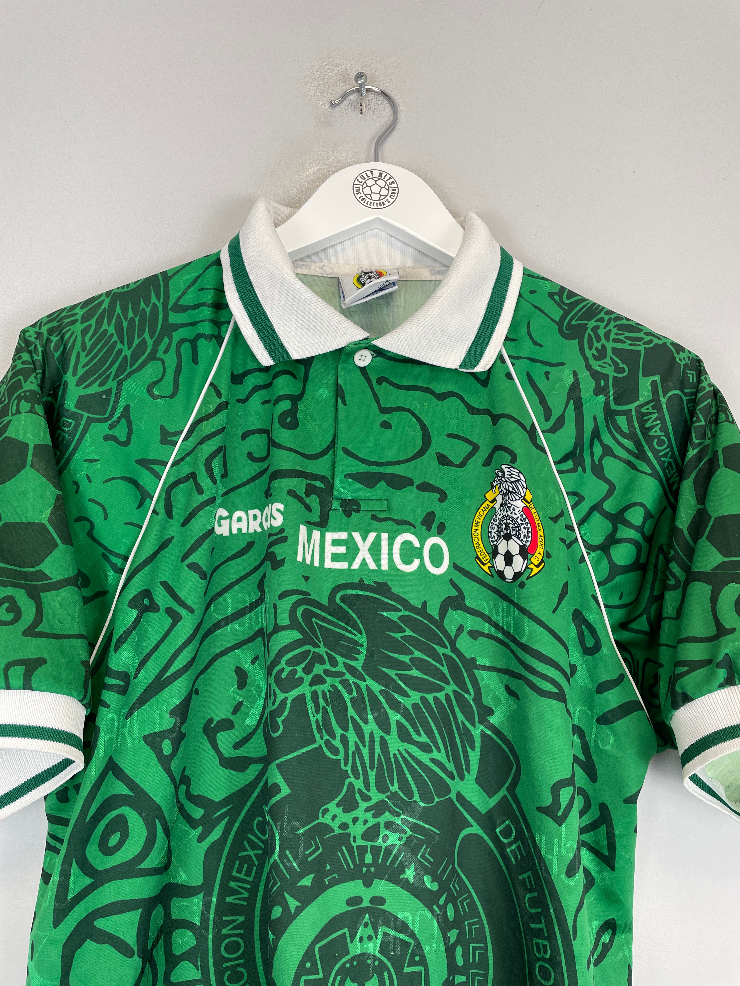Shop 1999 MEXICO HOME SHIRT (M) GARCIS, classic football shirts, vintage football shirts & retro soccer jerseys at Cult Kits