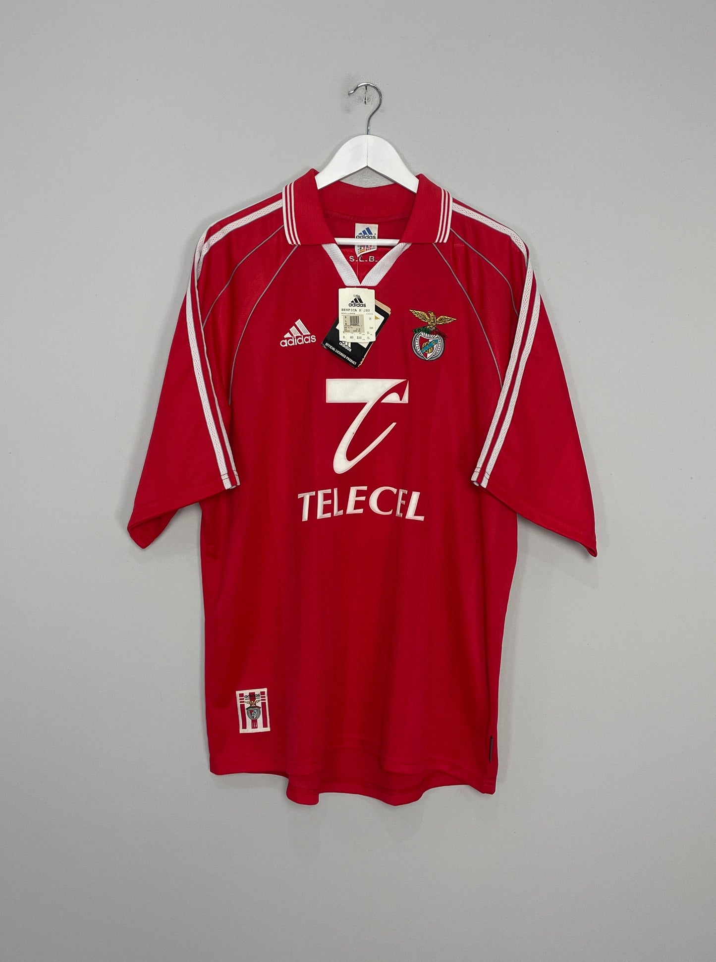 1999/00 BENFICA NUNO GOMES #21 *BNWT* HOME SHIRT (XL) ADIDAS