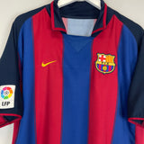 Shop 2003/04 BARCELONA RONALDINO #10 HOME SHIRT (XL) NIKE, classic football shirts, vintage football shirts & retro soccer jerseys at Cult Kits