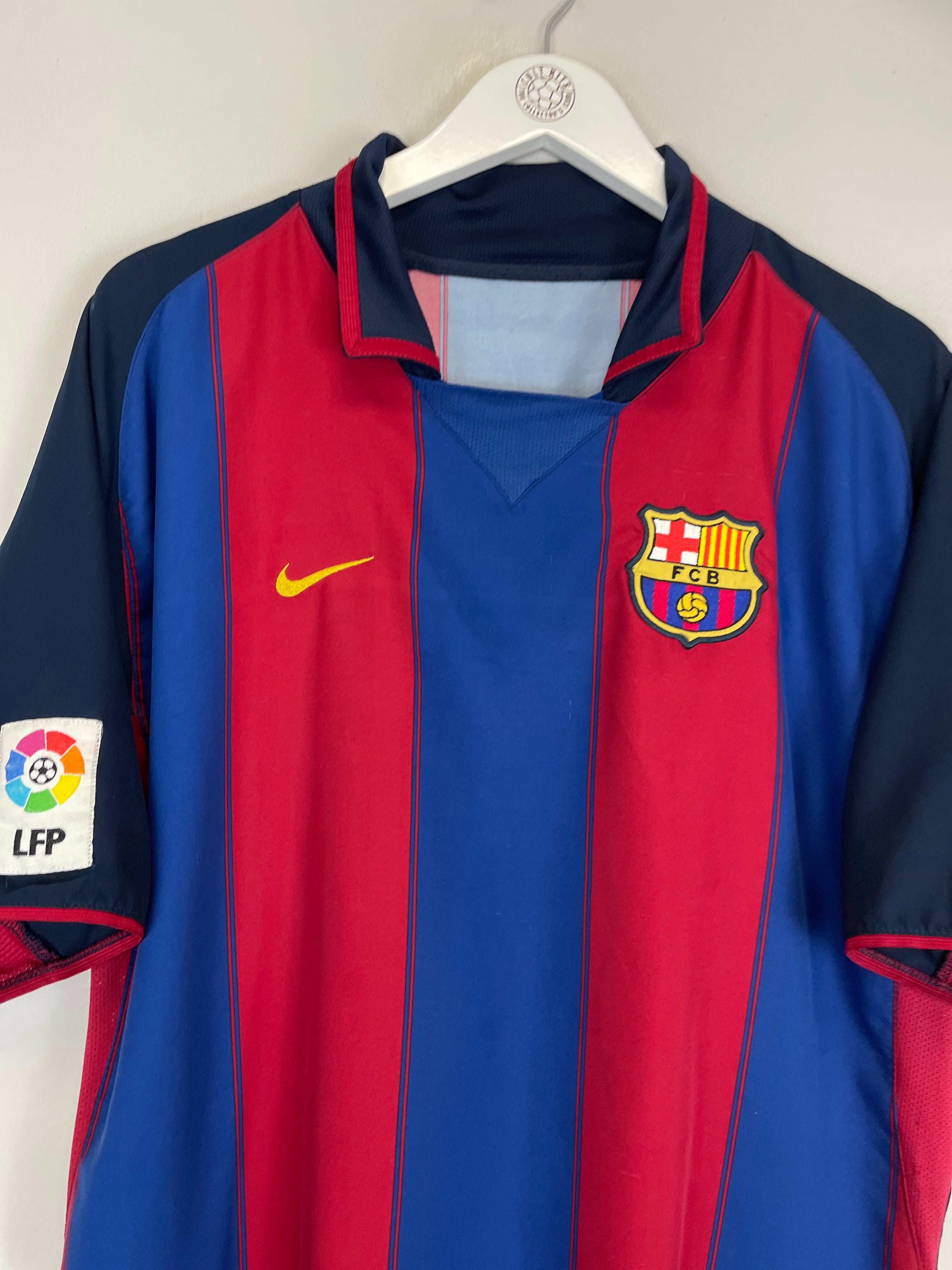 Shop 2003/04 BARCELONA RONALDINO #10 HOME SHIRT (XL) NIKE, classic football shirts, vintage football shirts & retro soccer jerseys at Cult Kits