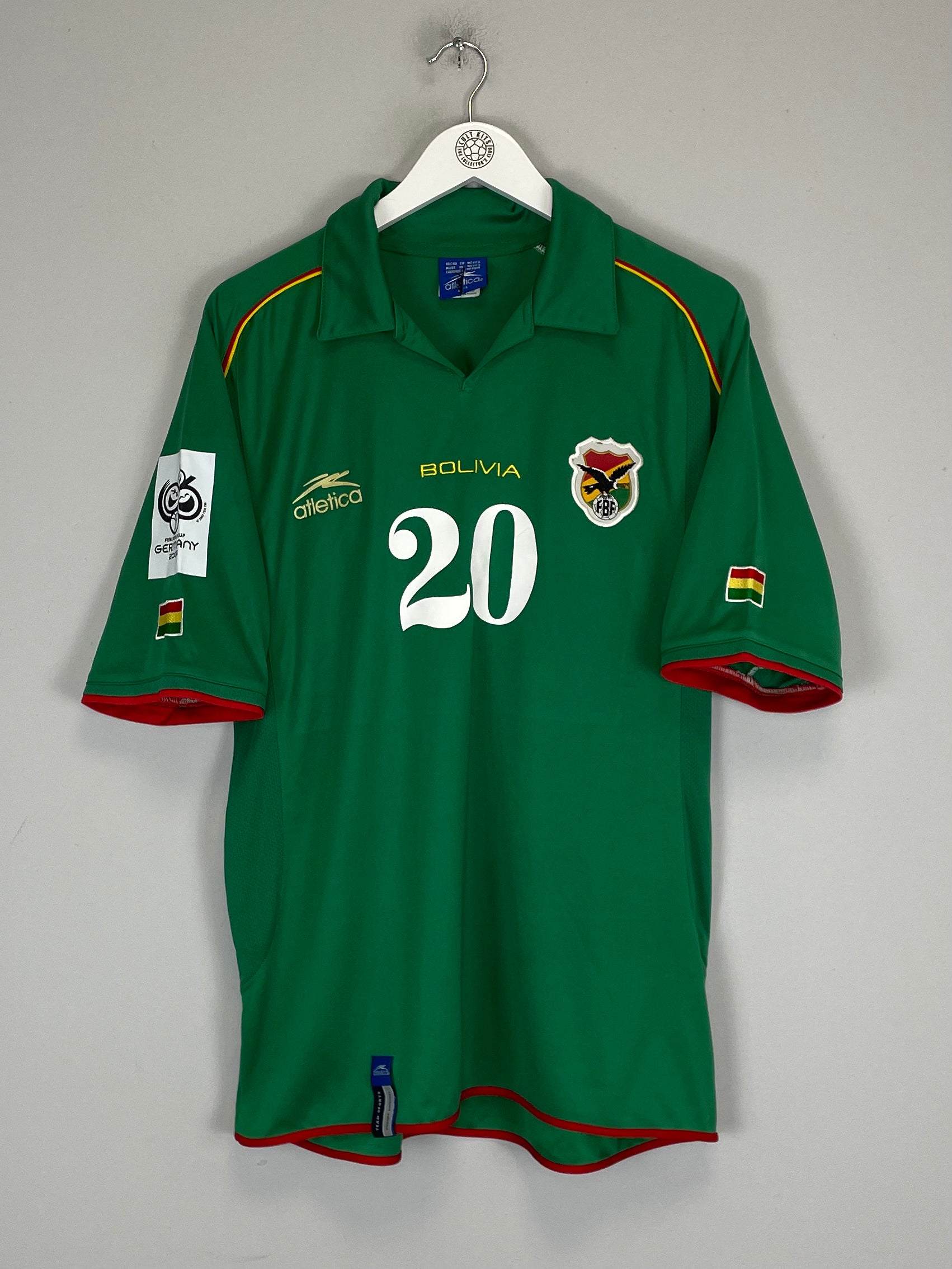 Shop 2004/06 BOLIVIA BOTERO #20 HOME SHIRT (L) ATLETICA, classic football shirts, vintage football shirts & retro soccer jerseys at Cult Kits
