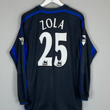 Shop 2002/04 CHELSEA ZOLA #25 L/S AWAY SHIRT (M) UMBRO, classic football shirts, vintage football shirts & retro soccer jerseys at Cult Kits