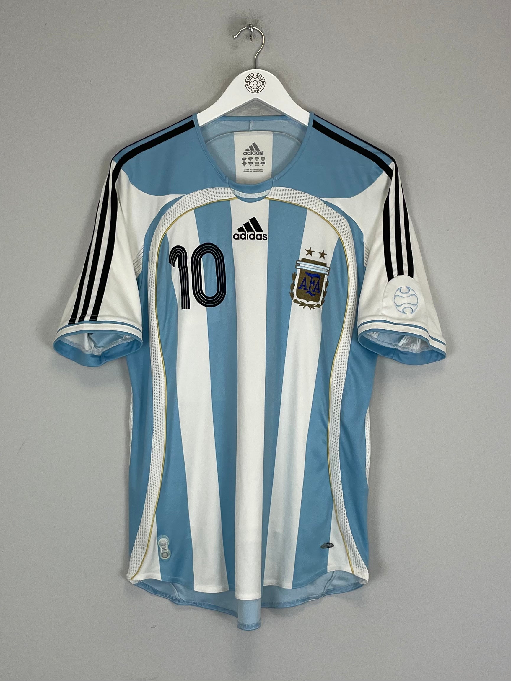 Shop 2006/07 ARGENTINA RIQUELME #10 HOME SHIRT (M) ADIDAS, classic football shirts, vintage football shirts & retro soccer jerseys at Cult Kits