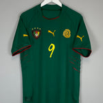 Shop 2004/06 CAMEROON ETO'O #9 HOME SHIRT (L) PUMA, classic football shirts, vintage football shirts & retro soccer jerseys at Cult Kits