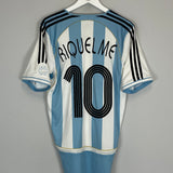 Shop 2006/07 ARGENTINA RIQUELME #10 HOME SHIRT (M) ADIDAS, classic football shirts, vintage football shirts & retro soccer jerseys at Cult Kits