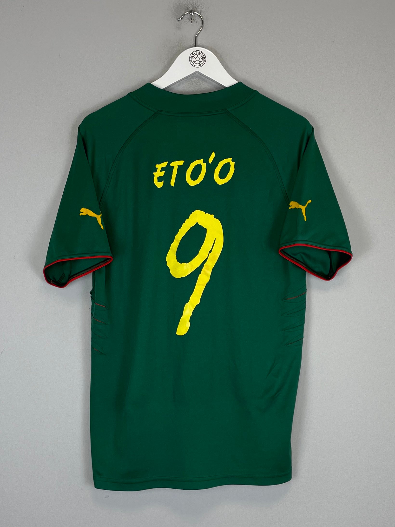 Shop 2004/06 CAMEROON ETO'O #9 HOME SHIRT (L) PUMA, classic football shirts, vintage football shirts & retro soccer jerseys at Cult Kits