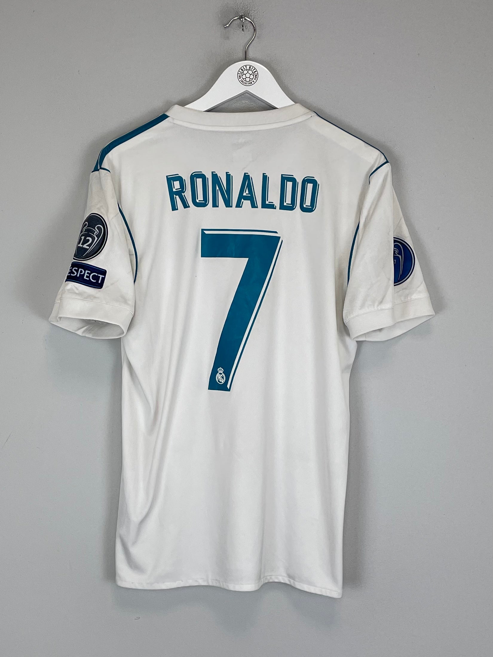 Shop 2017/18 REAL MADRID RONALDO #7 HOME SHIRT (M) ADIDAS, classic football shirts, vintage football shirts & retro soccer jerseys at Cult Kits