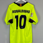 Shop 2005/06 BARCELONA RONALDINHO #10 AWAY SHIRT (M) NIKE, classic football shirts, vintage football shirts & retro soccer jerseys at Cult Kits