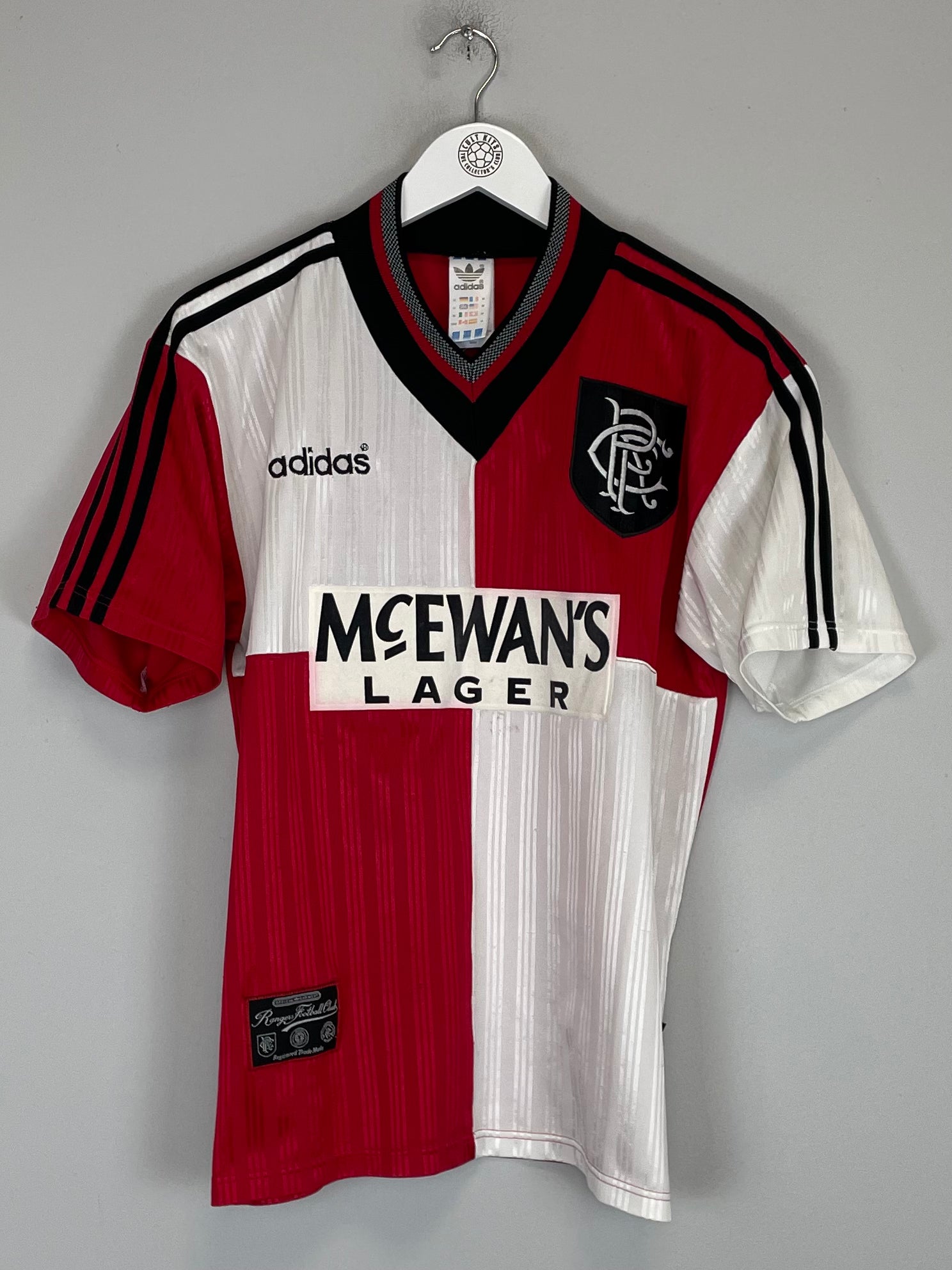 Shop 1995/96 RANGERS #8 AWAY SHIRT (M) ADIDAS, classic football shirts, vintage football shirts & retro soccer jerseys at Cult Kits