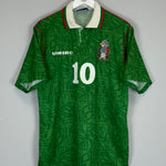 Shop 1994 MEXICO GARCIA #10 HOME SHIRT (L) UMBRO, classic football shirts, vintage football shirts & retro soccer jerseys at Cult Kits