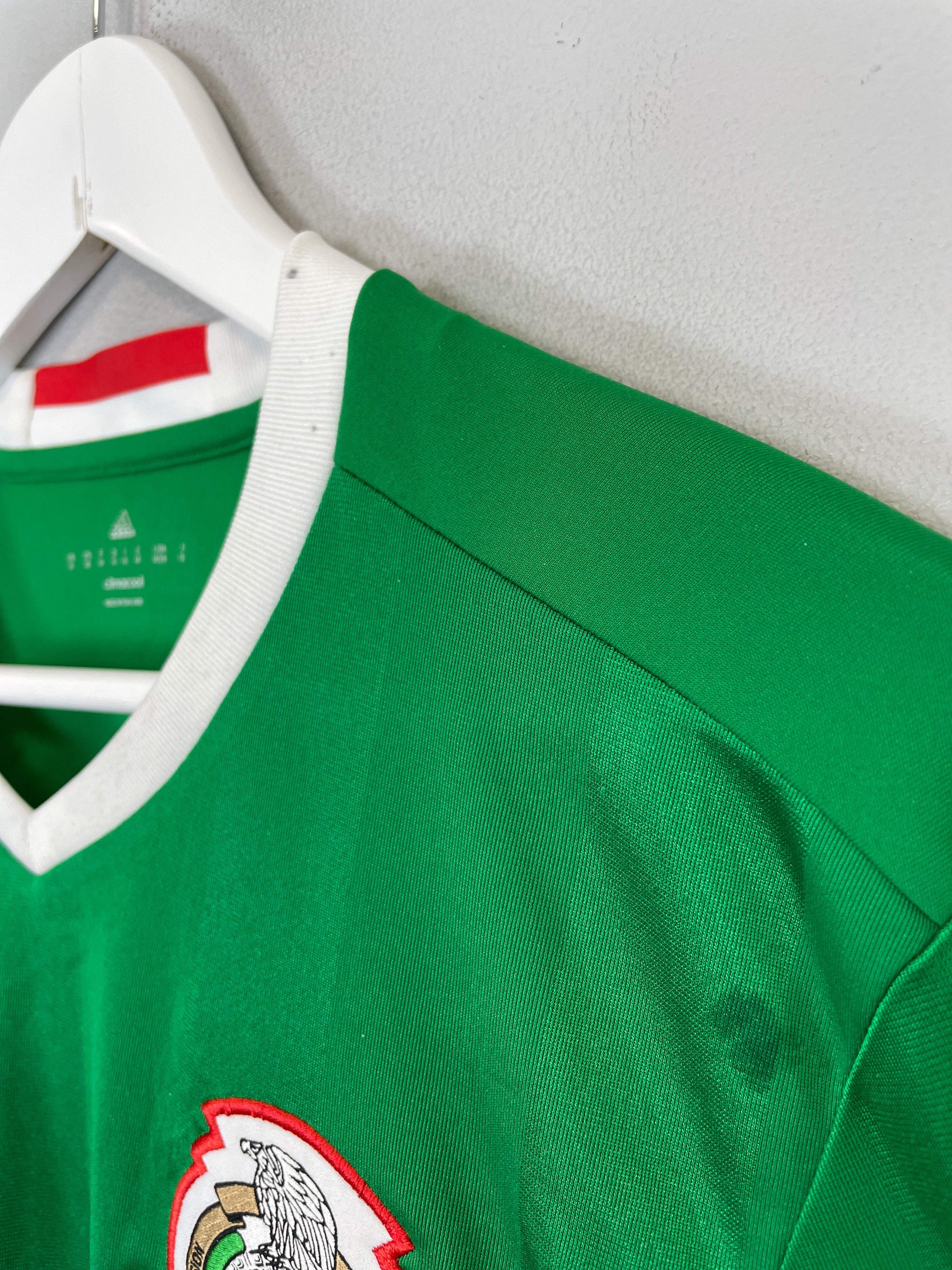 Shop 2016/17 MEXICO MARQUEZ #4 L/S HOME SHIRT (M) ADIDAS, classic football shirts, vintage football shirts & retro soccer jerseys at Cult Kits