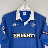 2010/11 RANGERS NAISMITH #14 *MATCH WORN vs MANCHESTER UNITED* C/L HOME SHIRT (L) UMBRO