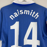 2010/11 RANGERS NAISMITH #14 *MATCH WORN vs MANCHESTER UNITED* C/L HOME SHIRT (L) UMBRO