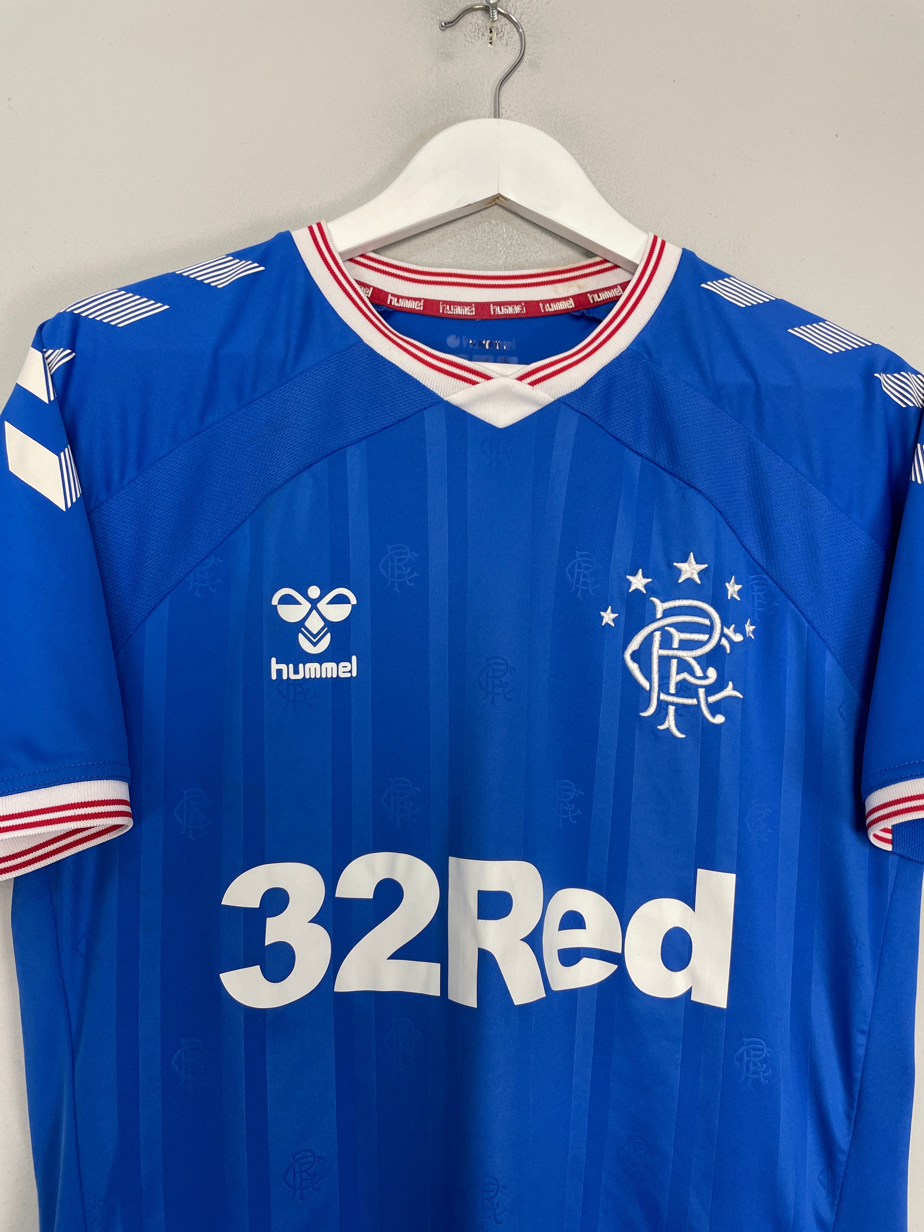 Shop 2019/20 RANGERS HOME SHIRT (M) HUMMEL, classic football shirts, vintage football shirts & retro soccer jerseys at Cult Kits