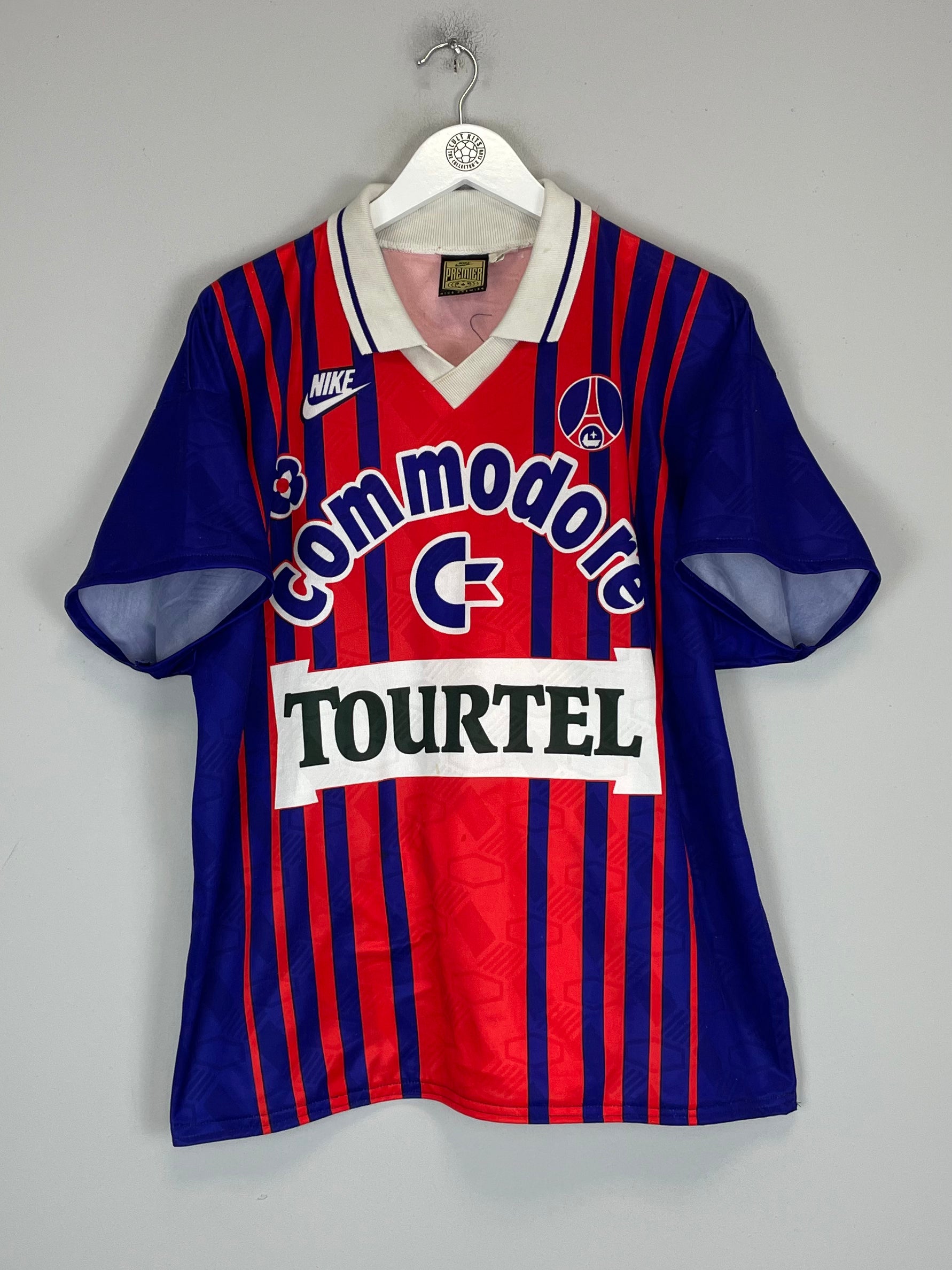Shop 1993/94 PSG HOME SHIRT (XL) NIKE, classic football shirts, vintage football shirts & retro soccer jerseys at Cult Kits