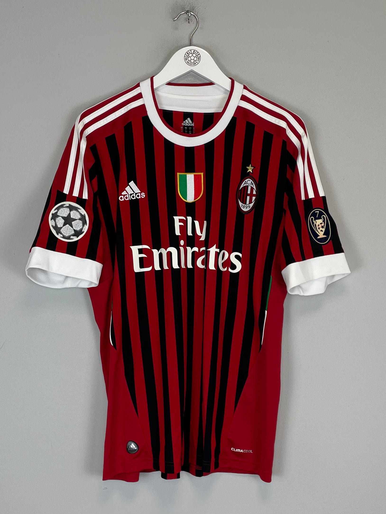 Shop 2011/12 AC MILAN IBRAHIMOVIC #11 C/L HOME SHIRT (L) ADIDAS, classic football shirts, vintage football shirts & retro soccer jerseys at Cult Kits