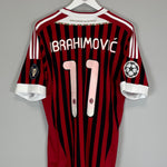 Shop 2011/12 AC MILAN IBRAHIMOVIC #11 C/L HOME SHIRT (L) ADIDAS, classic football shirts, vintage football shirts & retro soccer jerseys at Cult Kits