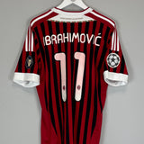 Shop 2011/12 AC MILAN IBRAHIMOVIC #11 C/L HOME SHIRT (L) ADIDAS, classic football shirts, vintage football shirts & retro soccer jerseys at Cult Kits