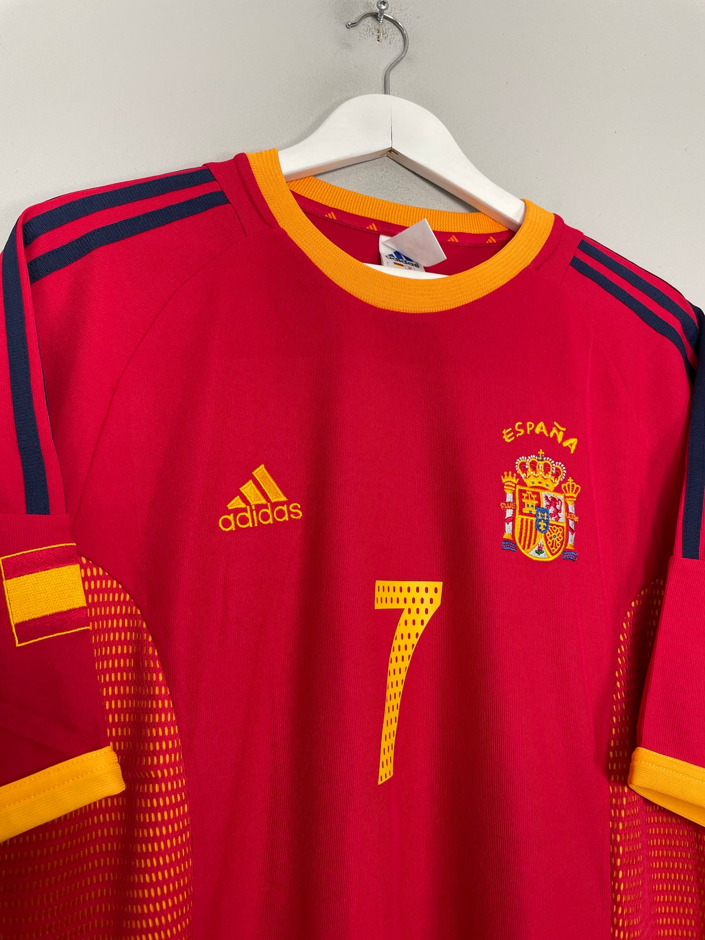 2002/04 SPAIN RAUL #7 HOME SHIRT (L) ADIDAS