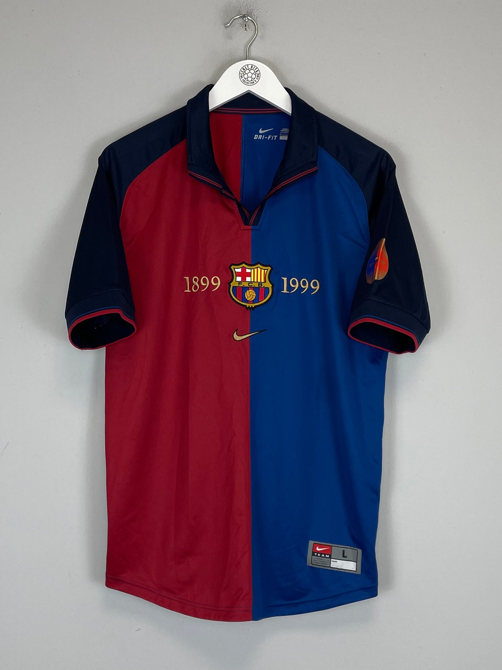 Shop 1999/00 BARCELONA HOME SHIRT (L) NIKE, classic football shirts, vintage football shirts & retro soccer jerseys at Cult Kits
