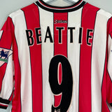 2001/02 SOUTHAMPTON BEATTIE #9 *MATCH WORN vs MANCHESTER UNITED* HOME SHIRT (XL) SFC