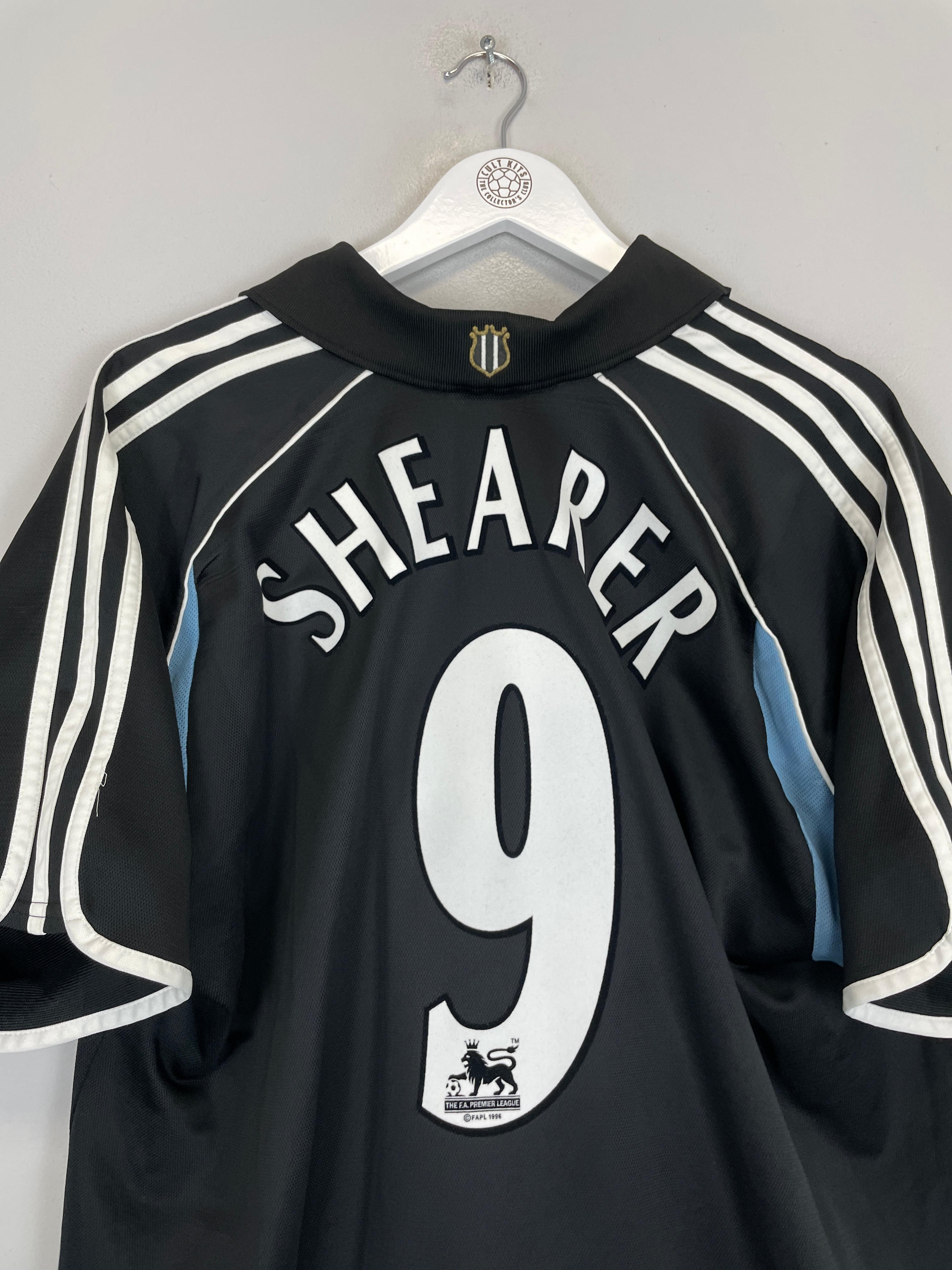 Shop 2000/01 NEWCASTLE SHEARER #9 AWAY SHIRT (XL) ADIDAS, classic football shirts, vintage football shirts & retro soccer jerseys at Cult Kits