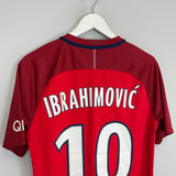 Shop 2016/17 PSG IBRAHIMOVIC #10 AWAY SHIRT (M) NIKE, classic football shirts, vintage football shirts & retro soccer jerseys at Cult Kits