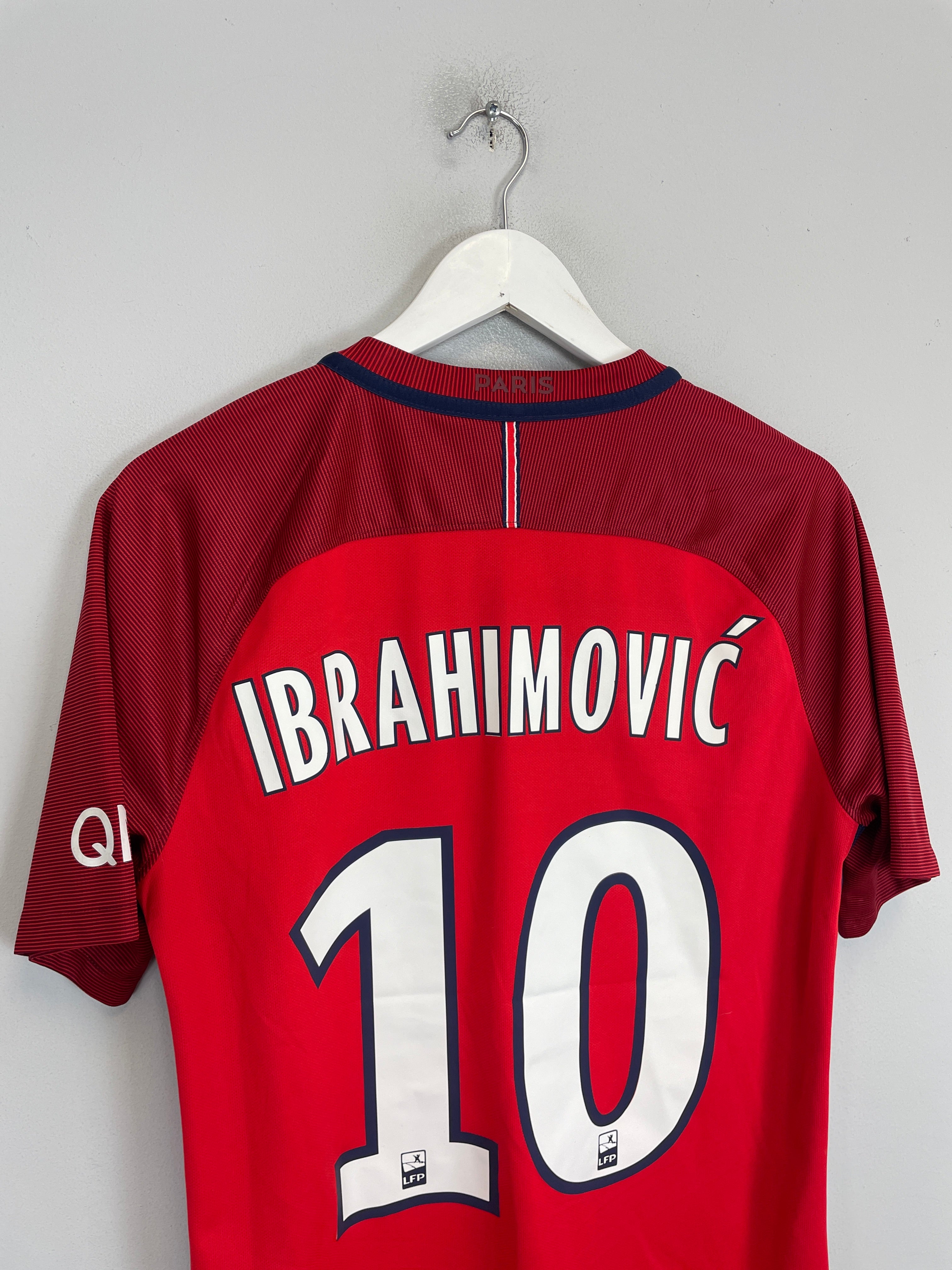 Shop 2016/17 PSG IBRAHIMOVIC #10 AWAY SHIRT (M) NIKE, classic football shirts, vintage football shirts & retro soccer jerseys at Cult Kits
