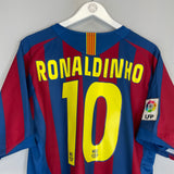 Shop 2005/06 BARCELONA RONALDINHO #10 HOME SHIRT (L) NIKE, classic football shirts, vintage football shirts & retro soccer jerseys at Cult Kits