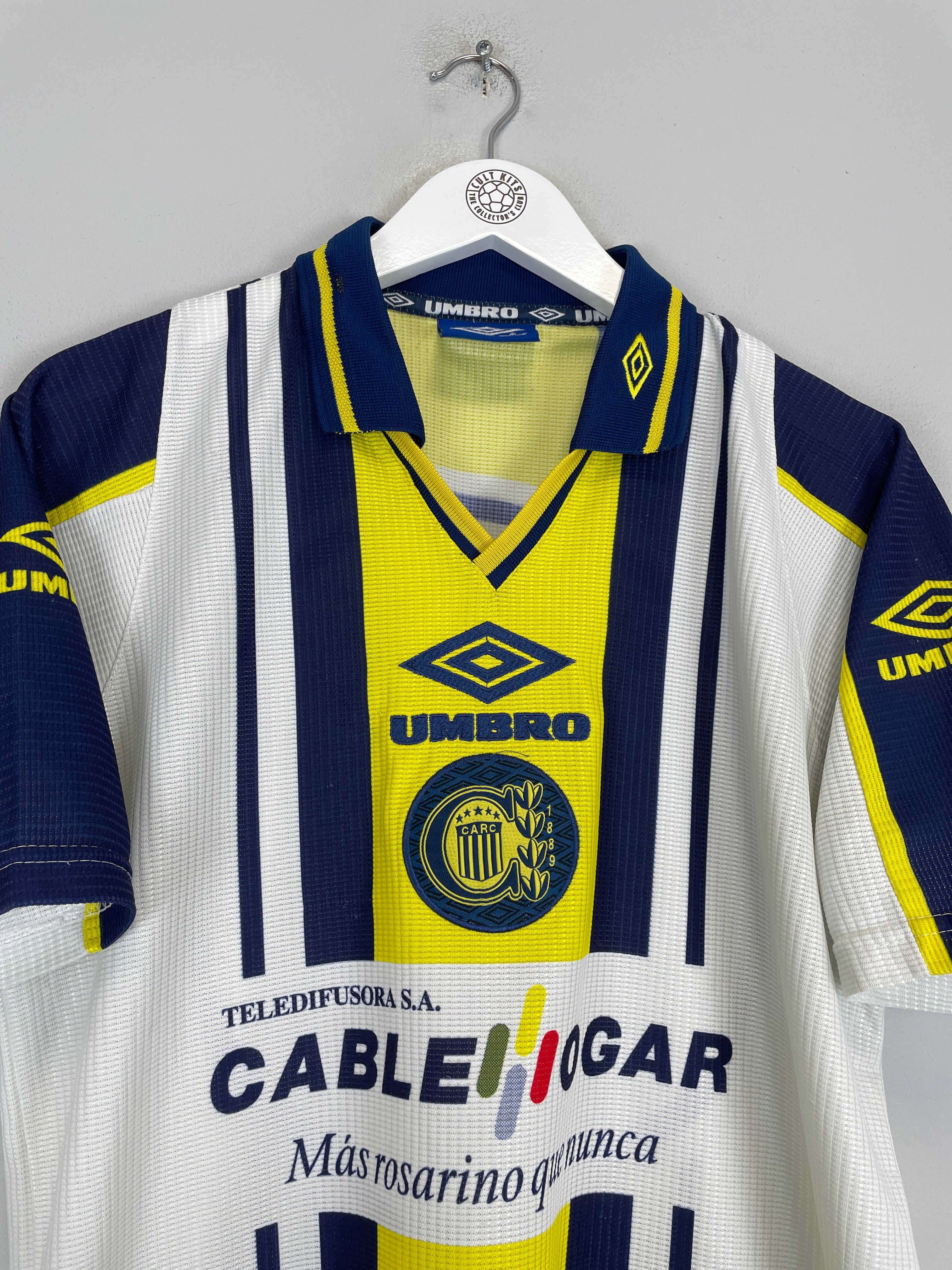 Shop 1998/99 ROSARIO CENTRAL AWAY SHIRT (M) UMBRO, classic football shirts, vintage football shirts & retro soccer jerseys at Cult Kits
