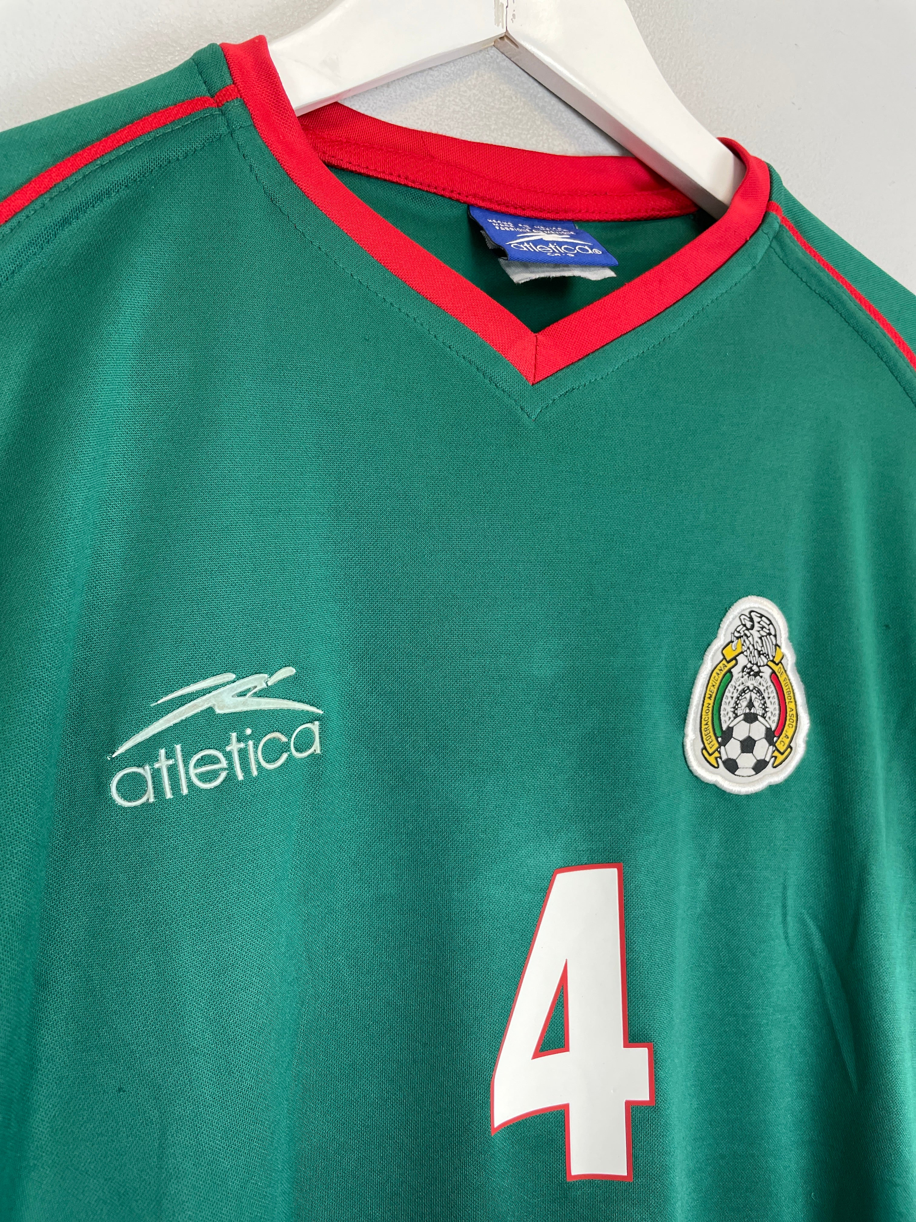 Shop 2002/03 MEXICO MARQUEZ #4 HOME SHIRT (S) ATLETICA, classic football shirts, vintage football shirts & retro soccer jerseys at Cult Kits