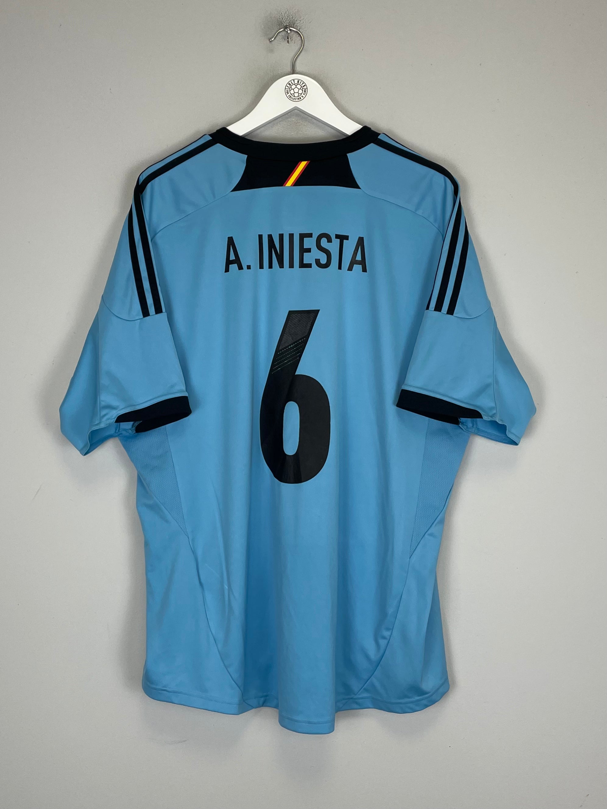 Shop 2012/13 SPAIN A.INIESTA #6 AWAY SHIRT (XXL) ADIDAS, classic football shirts, vintage football shirts & retro soccer jerseys at Cult Kits