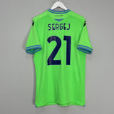 Shop 2020/21 LAZIO SERGEJ #21 AWAY SHIRT (XL) MACRON, classic football shirts, vintage football shirts & retro soccer jerseys at Cult Kits