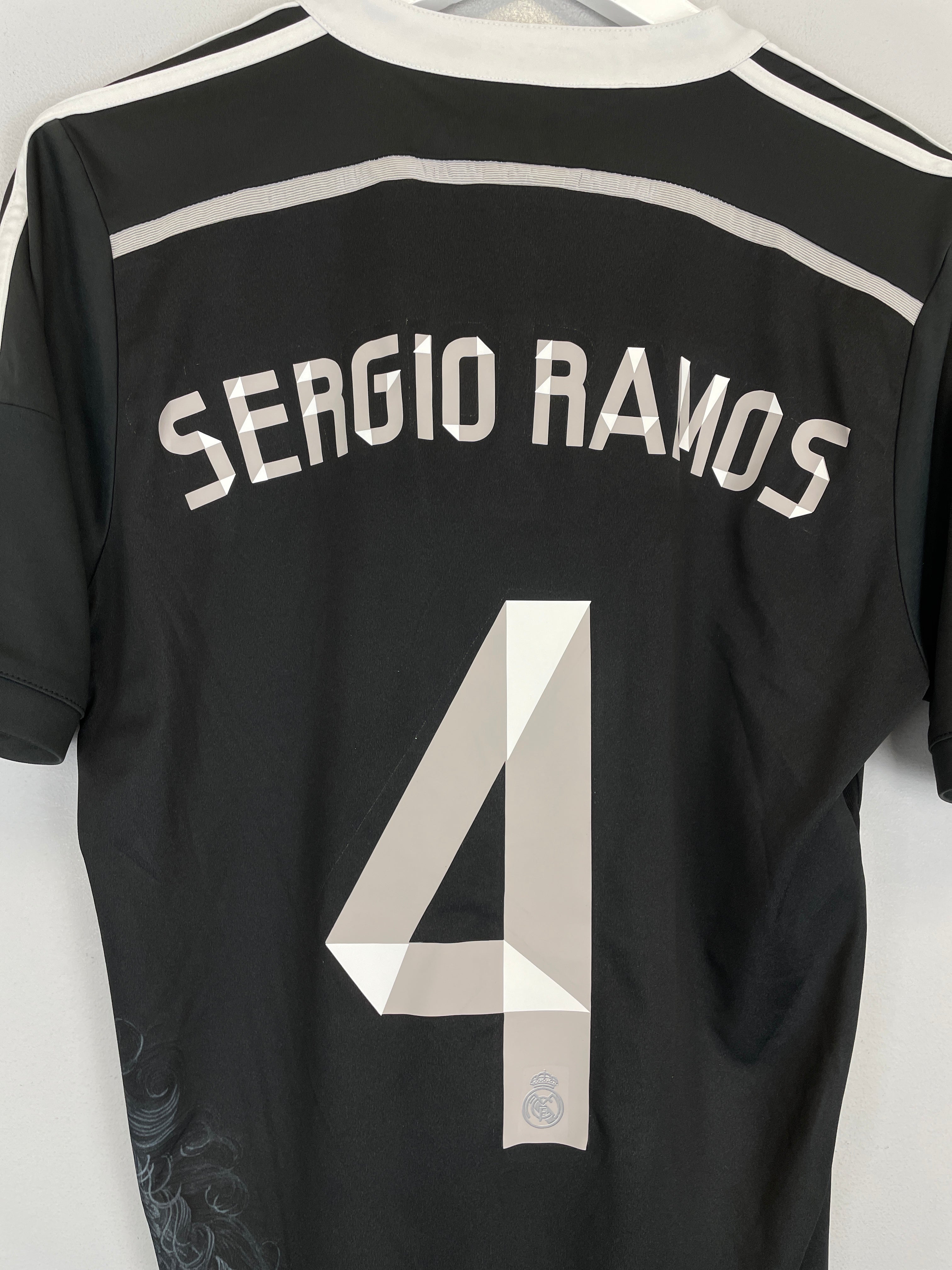 Shop 2014/15 REAL MADRID SERGIO RAMOS #4 THIRD SHIRT (S) ADIDAS, classic football shirts, vintage football shirts & retro soccer jerseys at Cult Kits